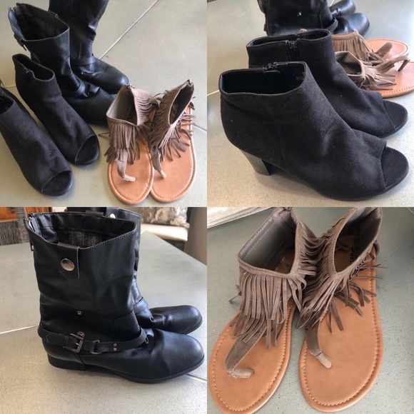 Wet Seal Shoes - 3 PAIR WET SEAL shoes/size 8/heels/ boots/sandals.